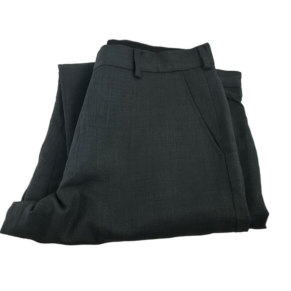 IZOD DARK GRAY STRAIGHT LEG FLAT FRONT DRESS PANTS MENS 36X30 - Picture 3 of 4